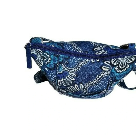 Vera Bradley HIPSTER Crossbody BLUE TAPESTRY Purse Shoulder Bag - Picture 3 of 9